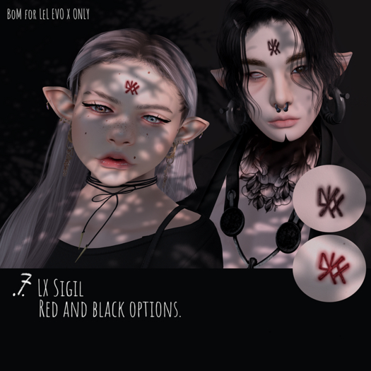 Second Life Marketplace - .7. LX Sigil Red and black EvoX